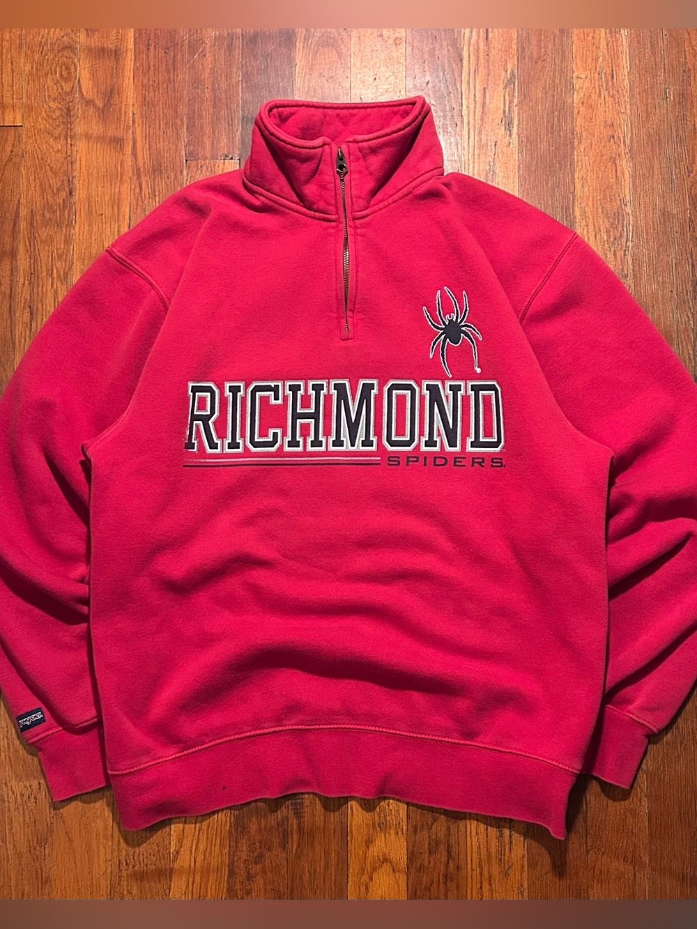 Vintage University of Richmond Spiders Jansport Red 1/4 Zip Pullover Sweatshirt